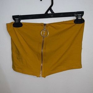Zip up crop top